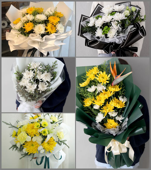 广东汕头市潮南区胪岗镇后安村白事花束代送